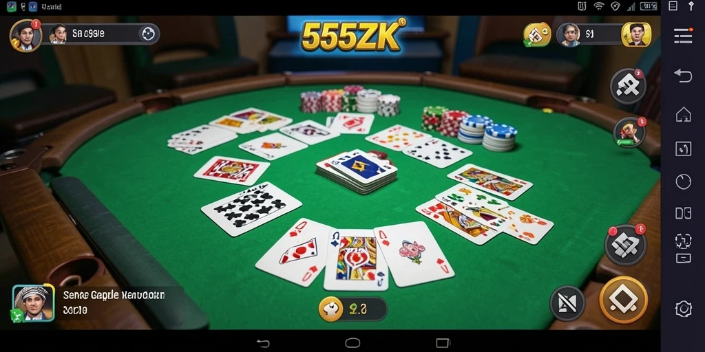 Screenshot gameplay Gaple yang seru dan interaktif di 555ZK.