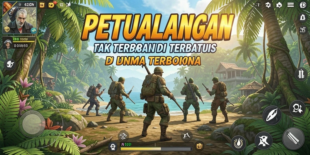 Gameplay 62IDN menampilkan penjelajahan dunia terbuka yang menakjubkan.