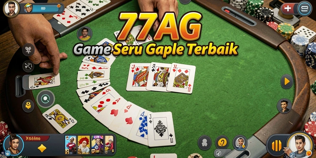 Tampilan gameplay Gaple yang menarik di 77AG.