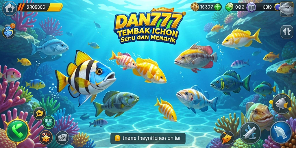 Tampilan gameplay seru Tembak Ikan di DAN777.
