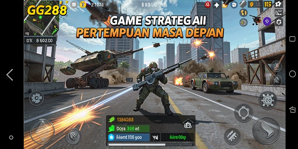 Tampilan gameplay menarik dari GG288 yang menonjolkan strategi pertempuran.