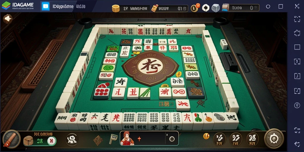 Tampilan gameplay IDAGAME yang menampilkan tantangan Mahjong yang menarik.