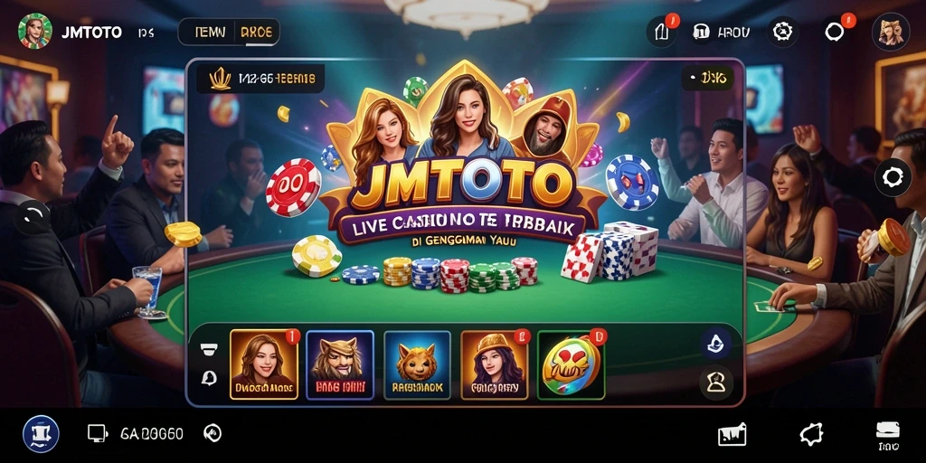 Tampilan gameplay Live Casino yang menarik pada JMTOTO.