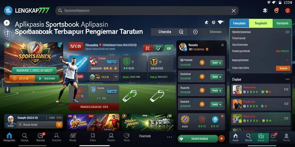 Tampilan gameplay LENGKAP777 dengan berbagai pilihan taruhan olahraga.