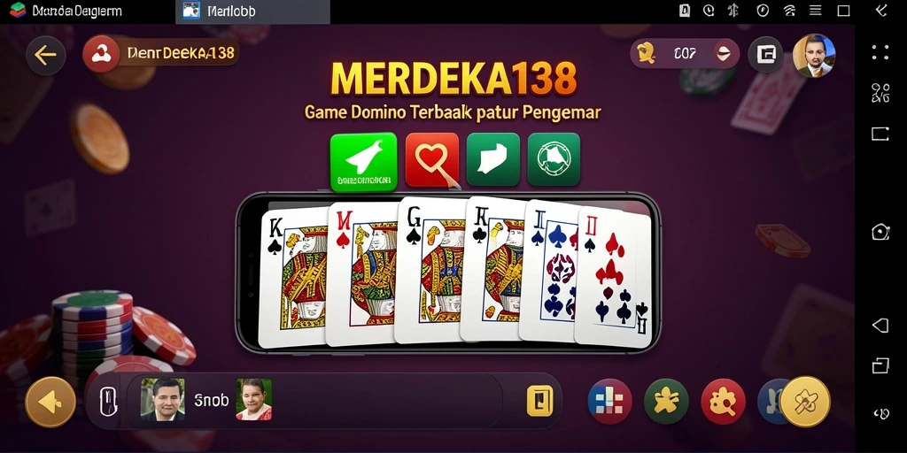 Tampilan gameplay Domino yang seru dan menarik di MERDEKA138.