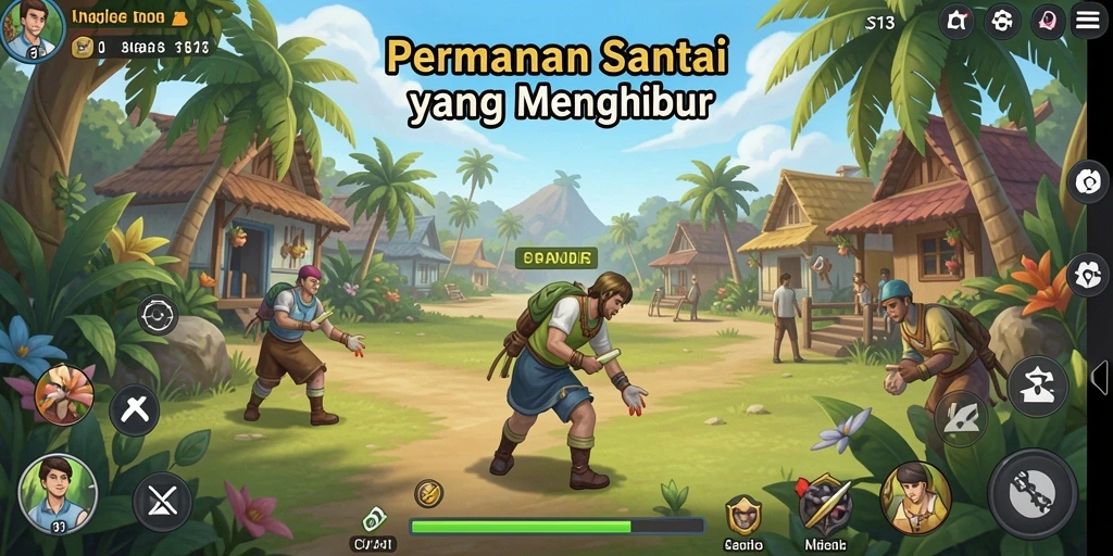Tampilan gameplay S13 yang penuh warna dan menghibur.