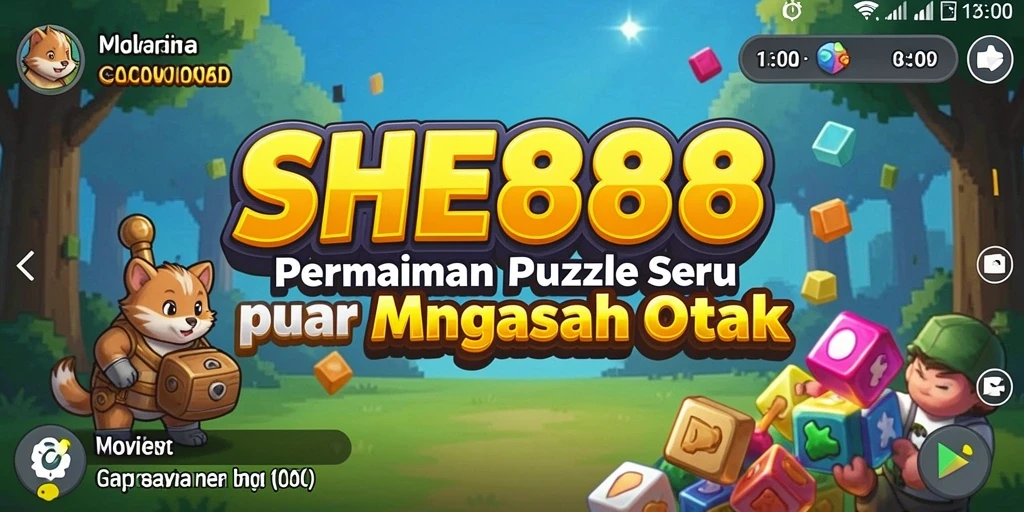 Screenshot gameplay SHE888 menunjukkan tantangan puzzle yang menarik.
