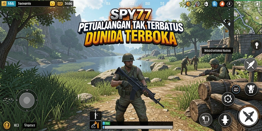 Gameplay SPY77 yang menampilkan eksplorasi Open World yang menarik.