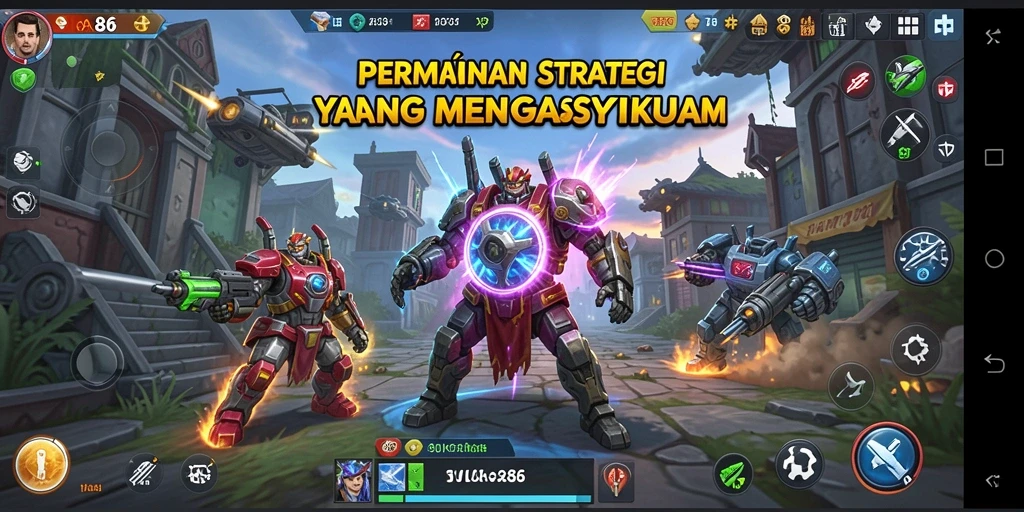 Screenshot gameplay <strong>SUKA86</strong> menunjukkan aksi strategis yang mendebarkan.